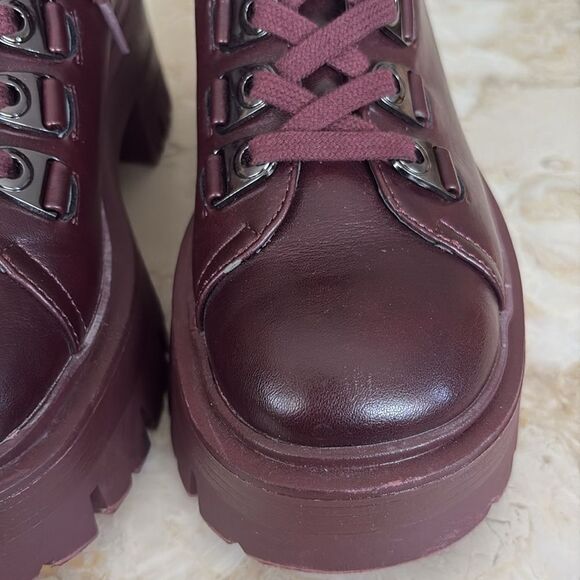 Call It Spring AVRIIL Chunky Heel Lace Up Ankle Boots Vegan - Picture 11 of 16